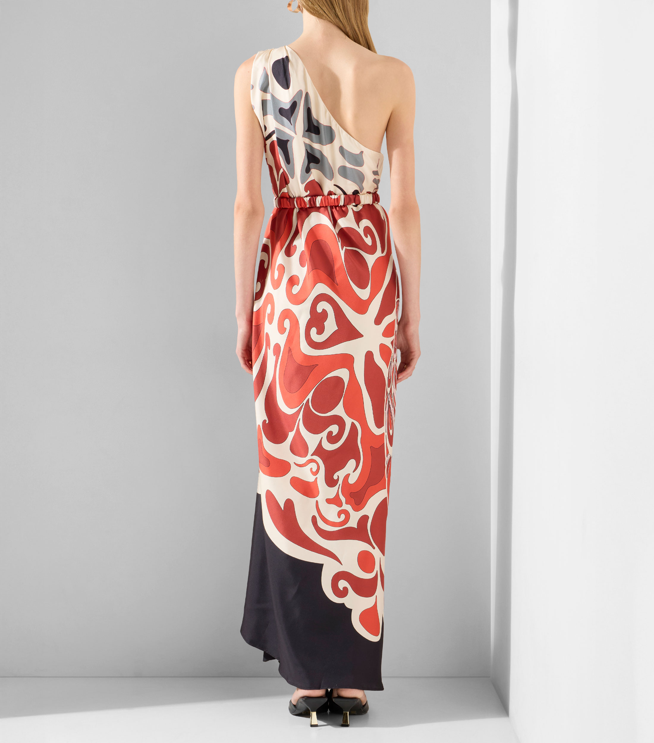 Vestido largo estampado Mujer